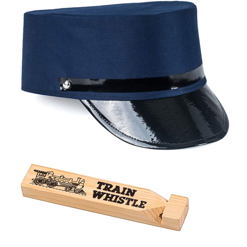 Tigerdoe Conductor Costume - Train Driver - Train Engineer Costume - Conductor Hat - - (2 Pc Set) Navy Blue - Image 1